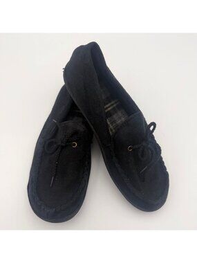 Foamtreads Women’s Black Moccasin House Slippers Size US 9.5-10.5 New
